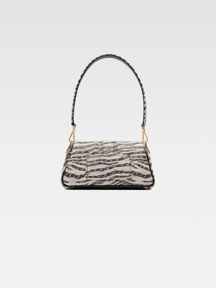JACQUEMUS The Small Bambimou Black and White Zebra Women Crossbody and Handbags