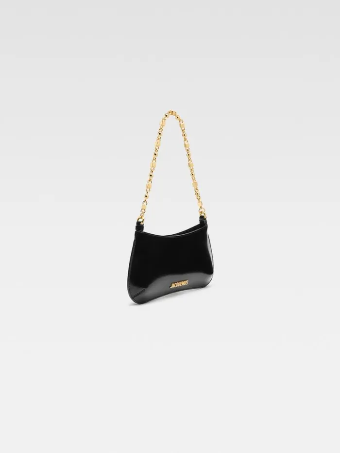 JACQUEMUS The Small Bisou Chaine Black Women Shoulder Bags JACQUEMUS The Small Bisou Chaine Black Women Shoulder Bags