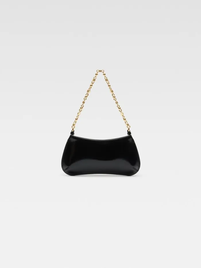 JACQUEMUS The Small Bisou Chaine Black Women Shoulder Bags JACQUEMUS The Small Bisou Chaine Black Women Shoulder Bags