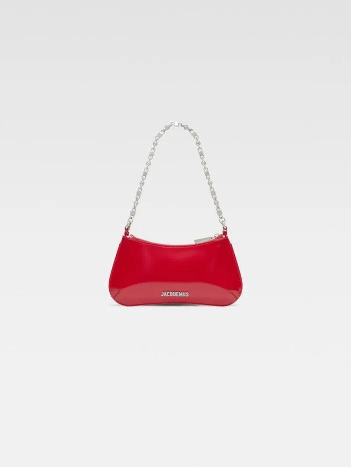 JACQUEMUS The Small Bisou Chaine Red Women Shoulder Bags