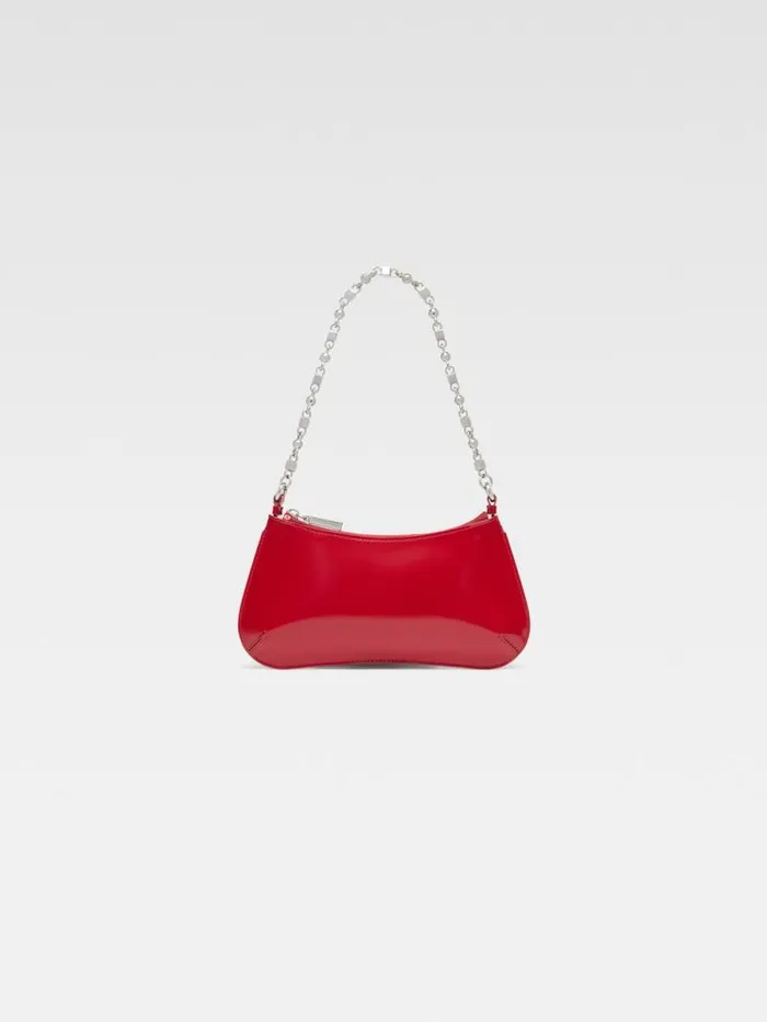 JACQUEMUS The Small Bisou Chaine Red Women Shoulder Bags JACQUEMUS The Small Bisou Chaine Red Women Shoulder Bags