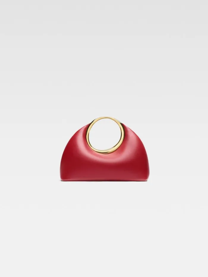 JACQUEMUS The Small Calino Dark Red Women Crossbody and Handbags