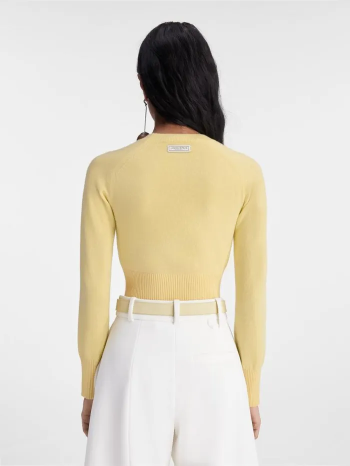 JACQUEMUS The Soglia Knit Light Yellow Women Knits JACQUEMUS The Soglia Knit Light Yellow Women Knits