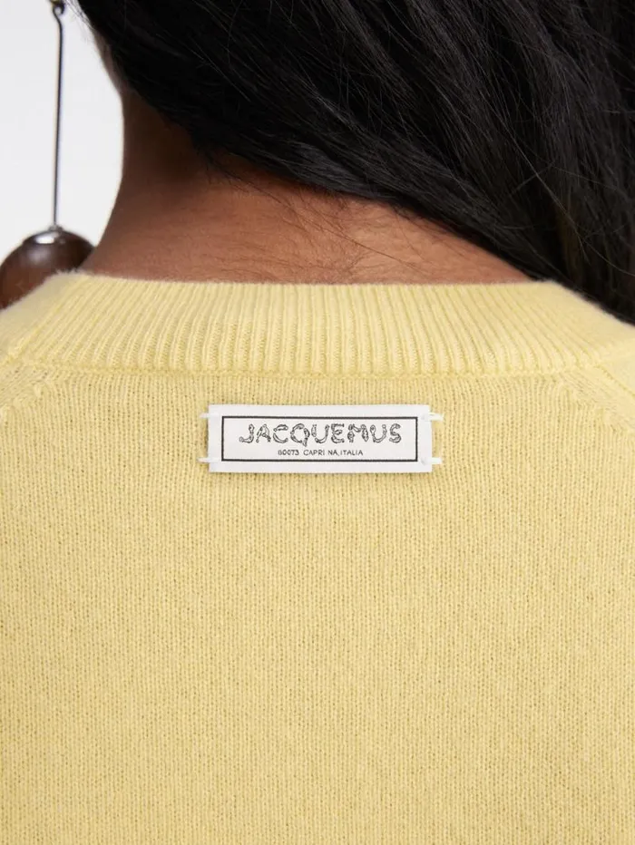 JACQUEMUS The Soglia Knit Light Yellow Women Knits JACQUEMUS The Soglia Knit Light Yellow Women Knits