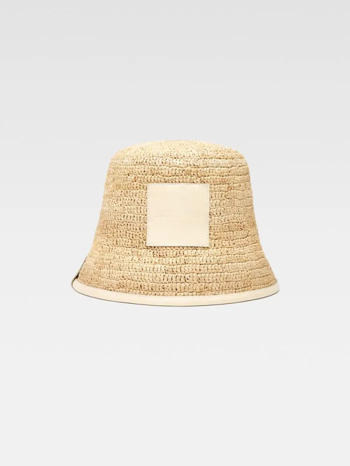 JACQUEMUS The Soli Bucket Hat Ivory WomenMen Hats
