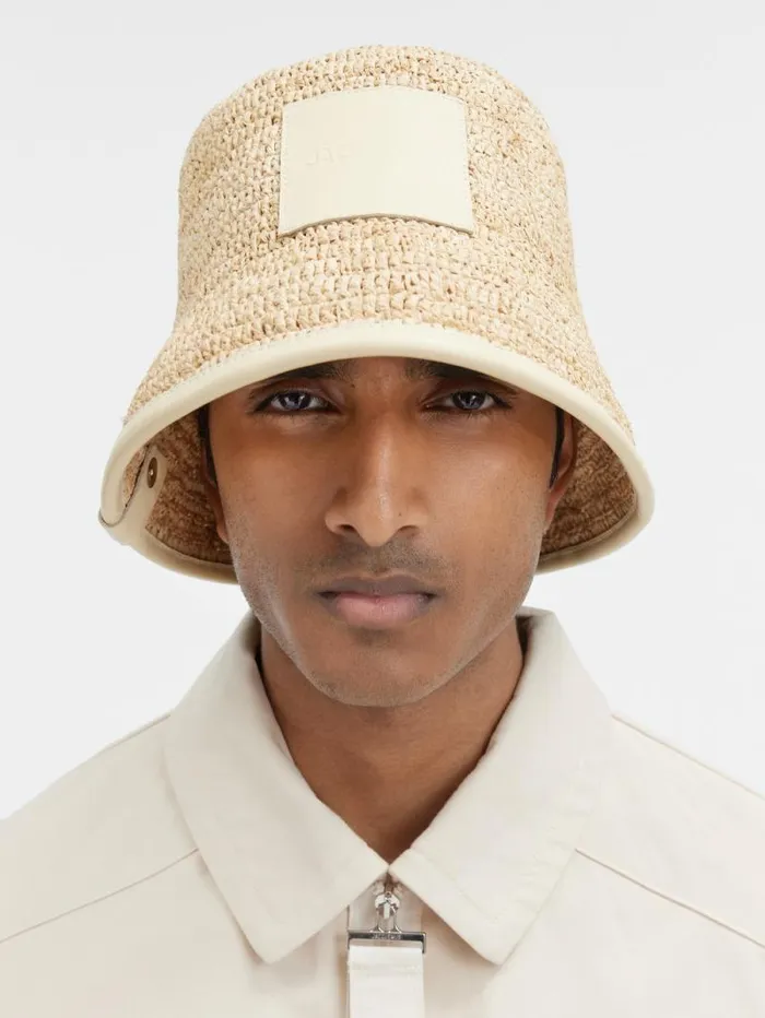 JACQUEMUS The Soli Bucket Hat Ivory WomenMen Hats