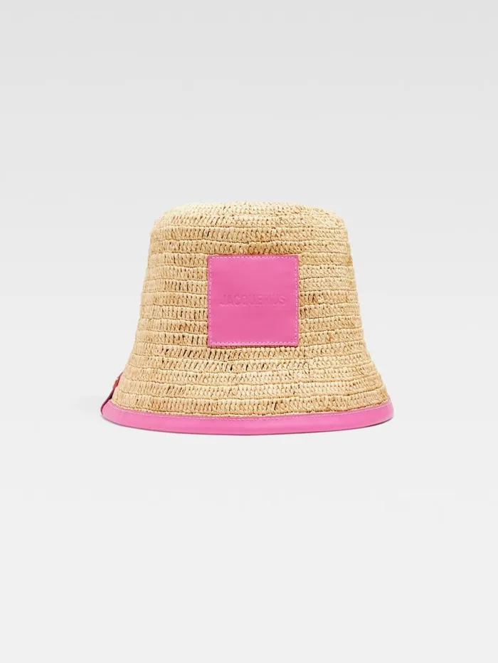 JACQUEMUS The Soli Bucket Hat Neon Pink WomenMen Hats