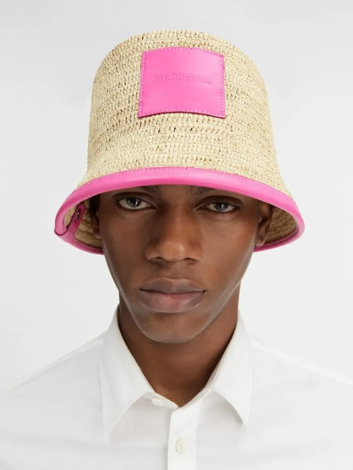 JACQUEMUS The Soli Bucket Hat Neon Pink WomenMen Hats