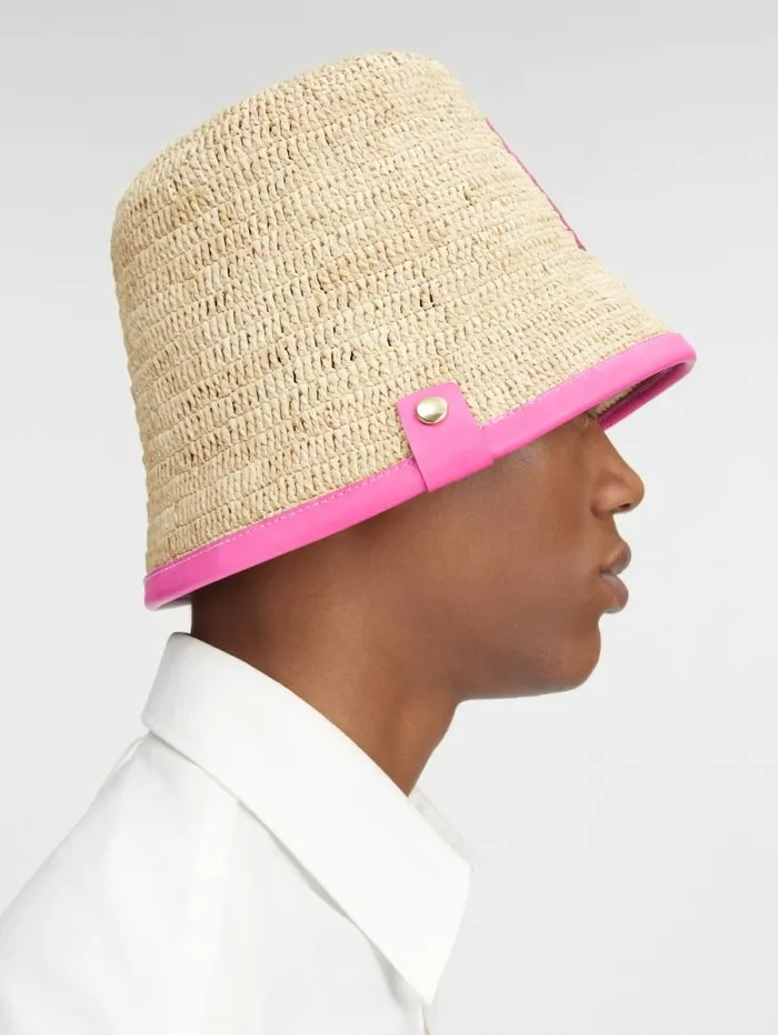 JACQUEMUS The Soli Bucket Hat Neon Pink WomenMen Hats