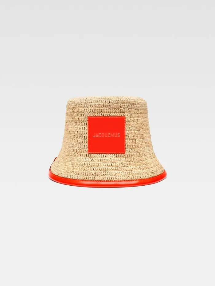 JACQUEMUS The Soli Bucket Hat Orange WomenMen Hats