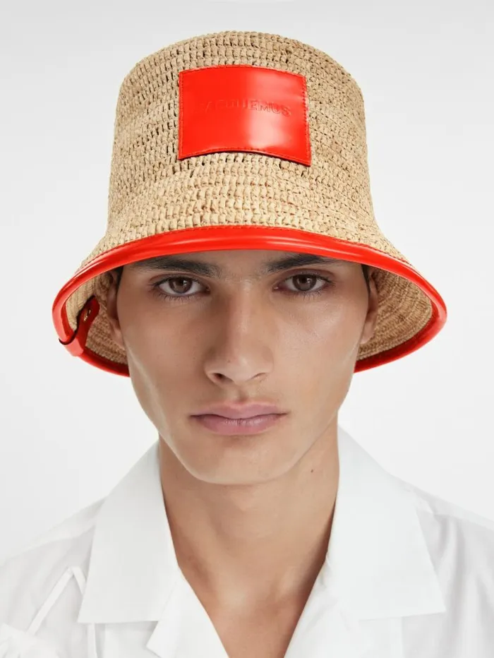 JACQUEMUS The Soli Bucket Hat Orange WomenMen Hats JACQUEMUS The Soli Bucket Hat Orange WomenMen Hats