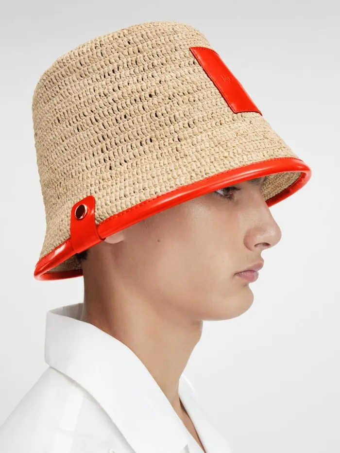 JACQUEMUS The Soli Bucket Hat Orange WomenMen Hats JACQUEMUS The Soli Bucket Hat Orange WomenMen Hats