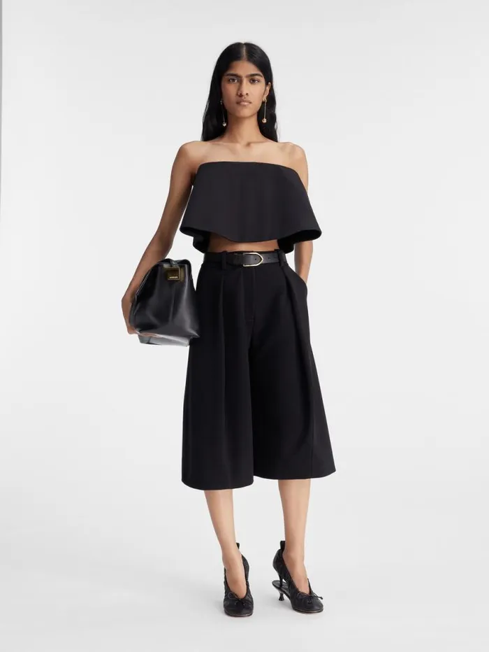 JACQUEMUS The Spezia Top Black Women Tops and Shirts