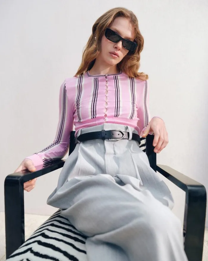 JACQUEMUS The Spiaggia Cardigan Multipink Women Knits JACQUEMUS The Spiaggia Cardigan Multipink Women Knits