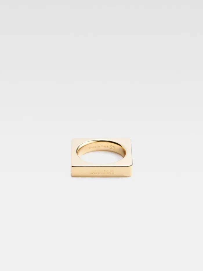 JACQUEMUS The Square Ring Light Gold Women Jewellery
