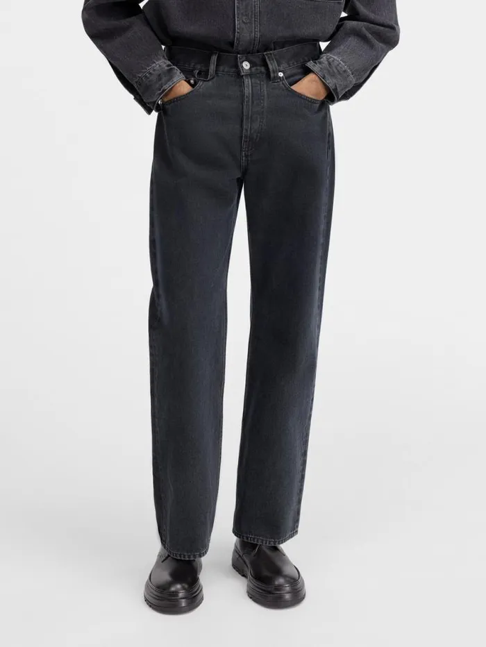 JACQUEMUS The Straight DeNmes Denim Pants Black Men Denim