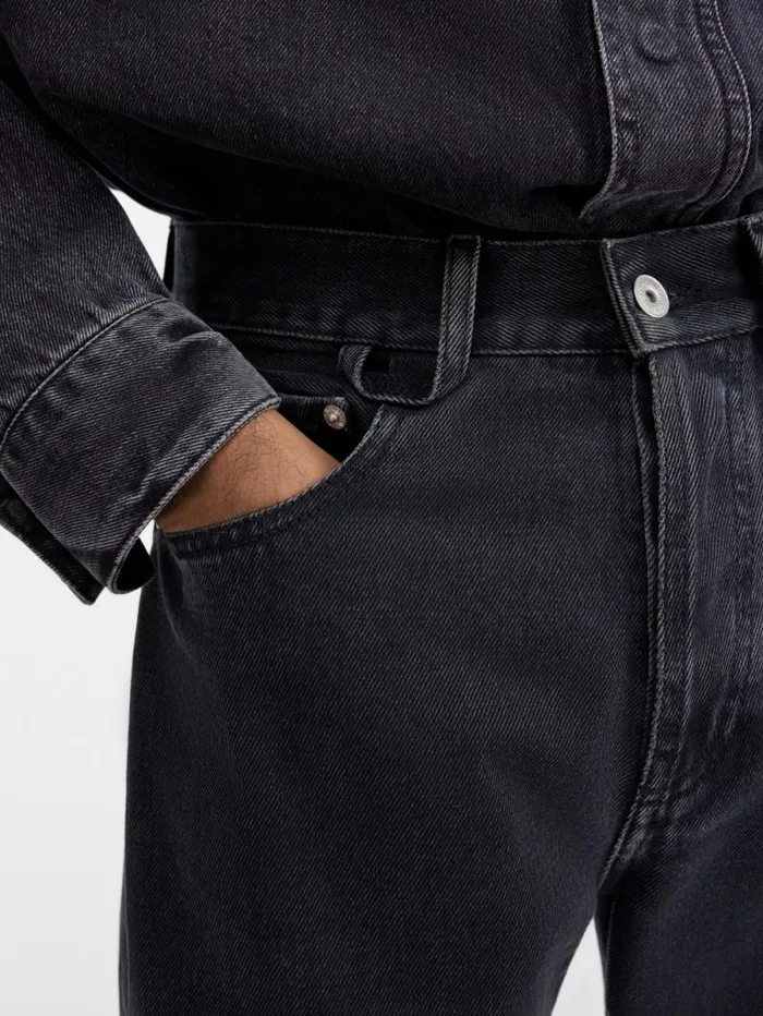 JACQUEMUS The Straight DeNmes Denim Pants Black Men Denim