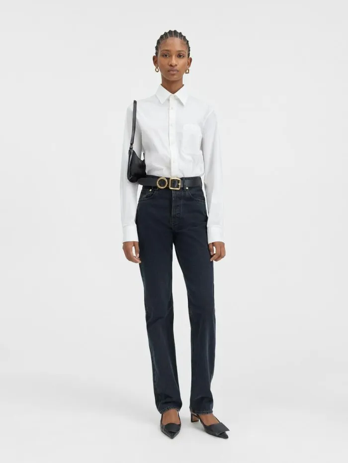 JACQUEMUS The Straight DeNmes Denim Pants Black Women Denim
