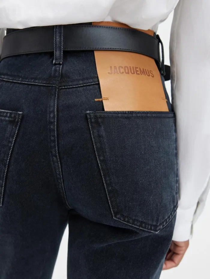 JACQUEMUS The Straight DeNmes Denim Pants Black Women Denim JACQUEMUS The Straight DeNmes Denim Pants Black Women Denim