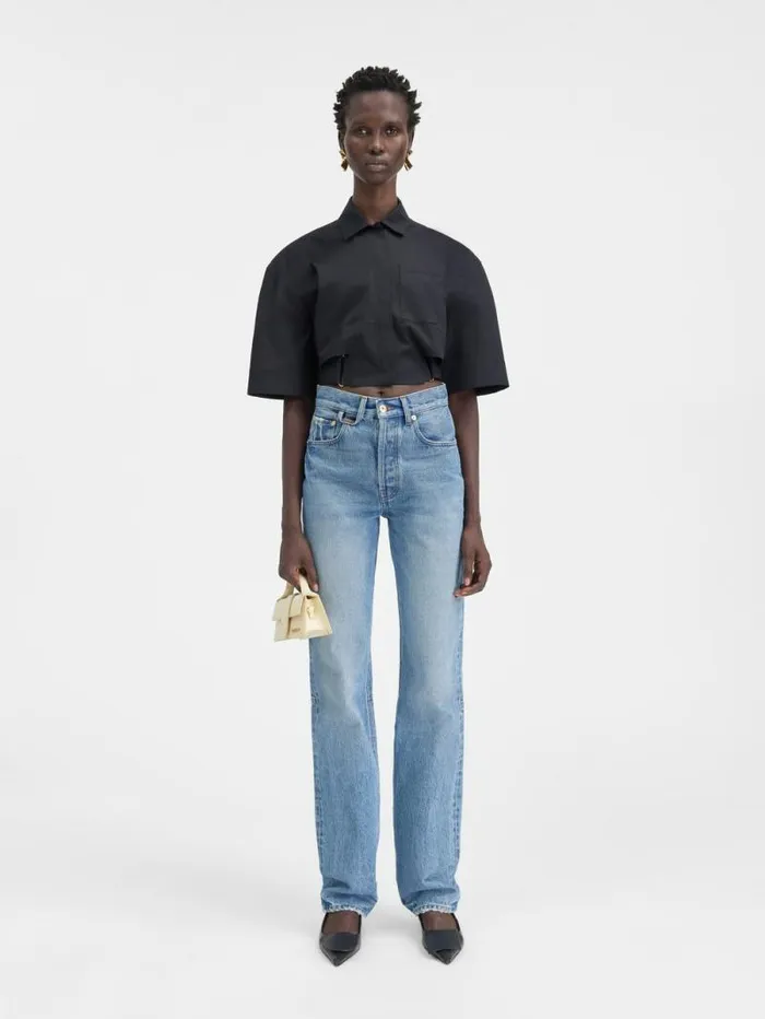 JACQUEMUS The Straight DeNmes Denim Pants Bluetabac Women Denim