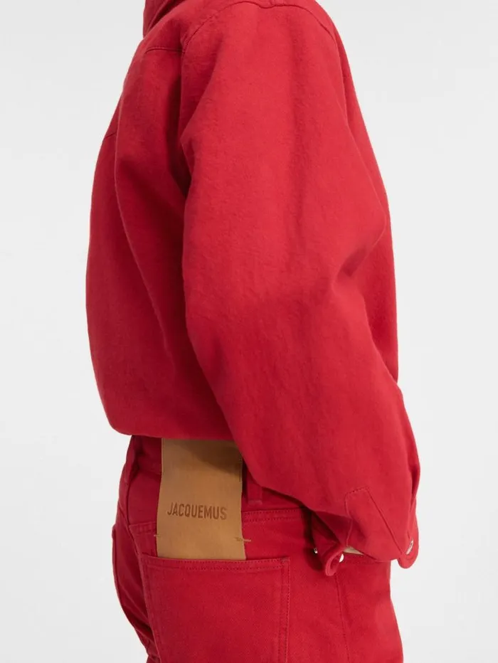JACQUEMUS The Straight DeNmes Denim Pants Red Men Denim