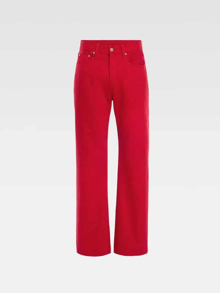 JACQUEMUS The Straight DeNmes Denim Pants Red Men Denim