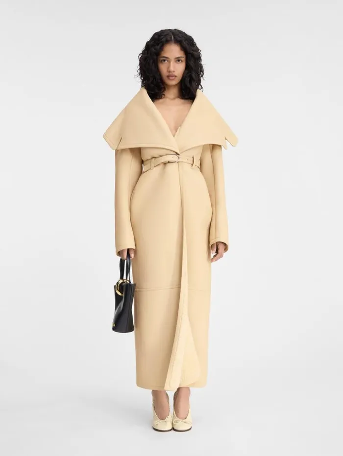 JACQUEMUS The Telo Coat Pale Yellow Women Coats and Jackets
