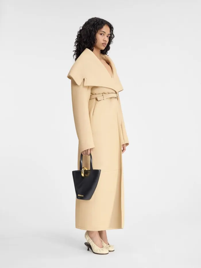 JACQUEMUS The Telo Coat Pale Yellow Women Coats and Jackets JACQUEMUS The Telo Coat Pale Yellow Women Coats and Jackets