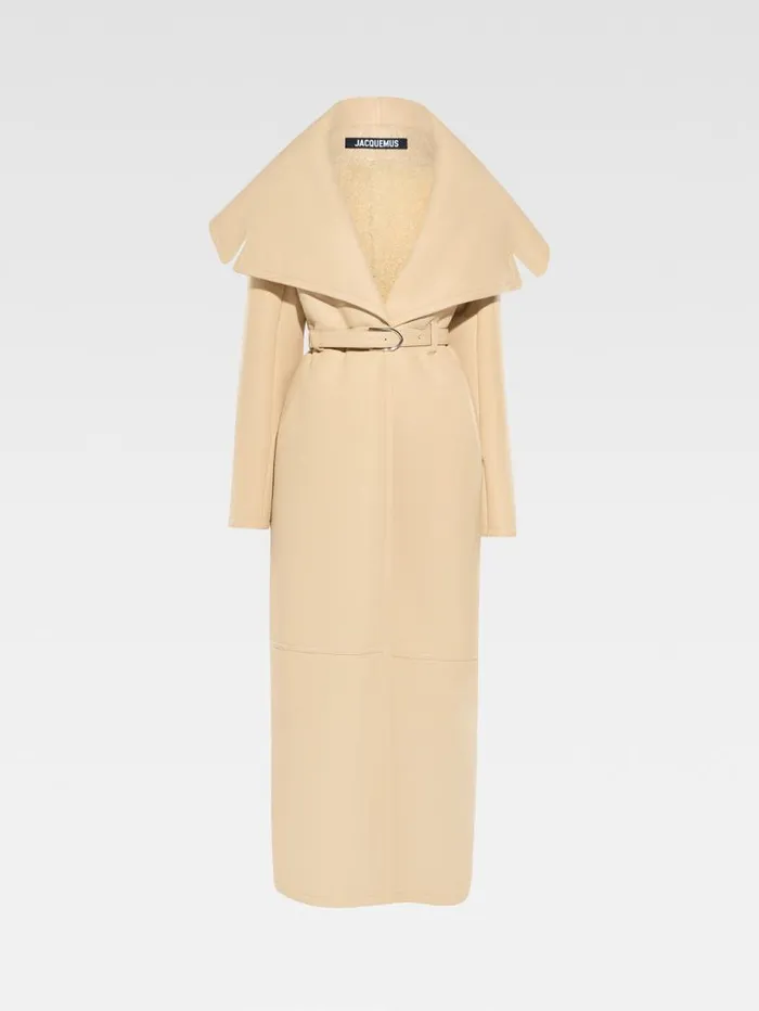 JACQUEMUS The Telo Coat Pale Yellow Women Coats and Jackets JACQUEMUS The Telo Coat Pale Yellow Women Coats and Jackets