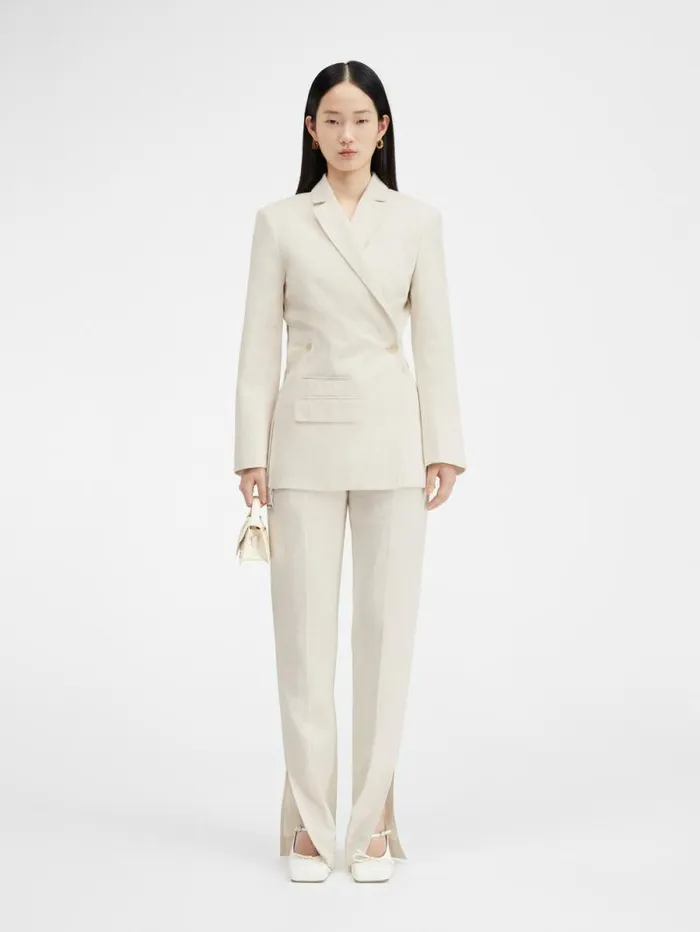 JACQUEMUS The Tibau Jacket Offwhite Women Coats and Jackets