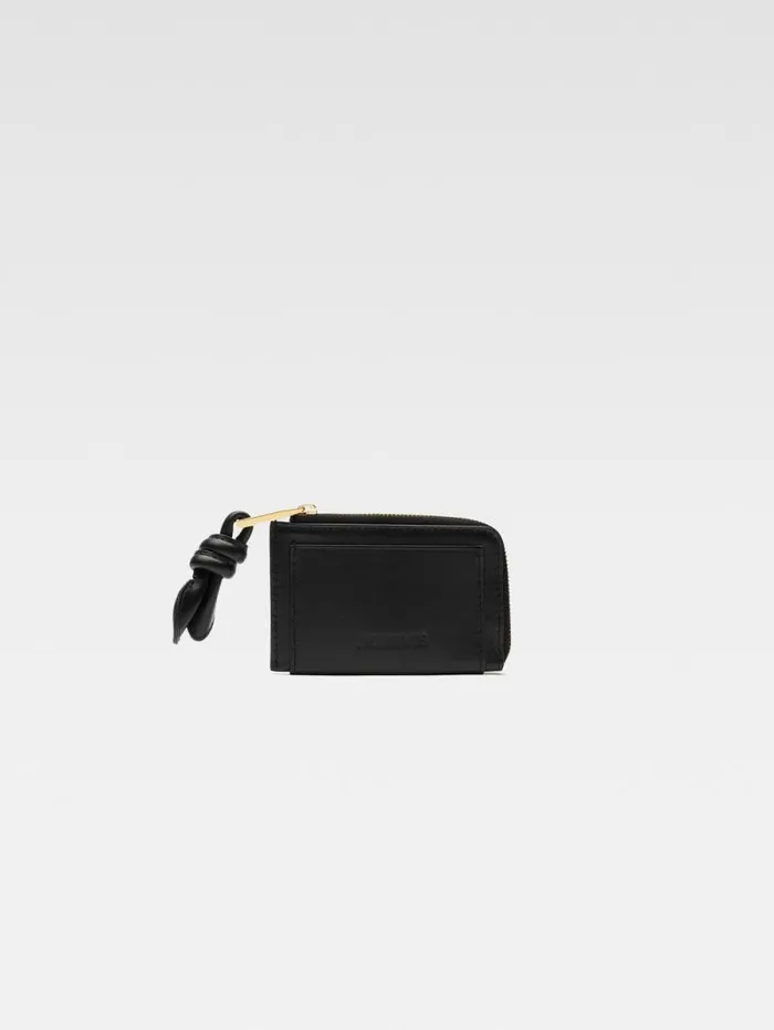 JACQUEMUS The Tourni Cardholder Black WomenMen Small Leather Goods