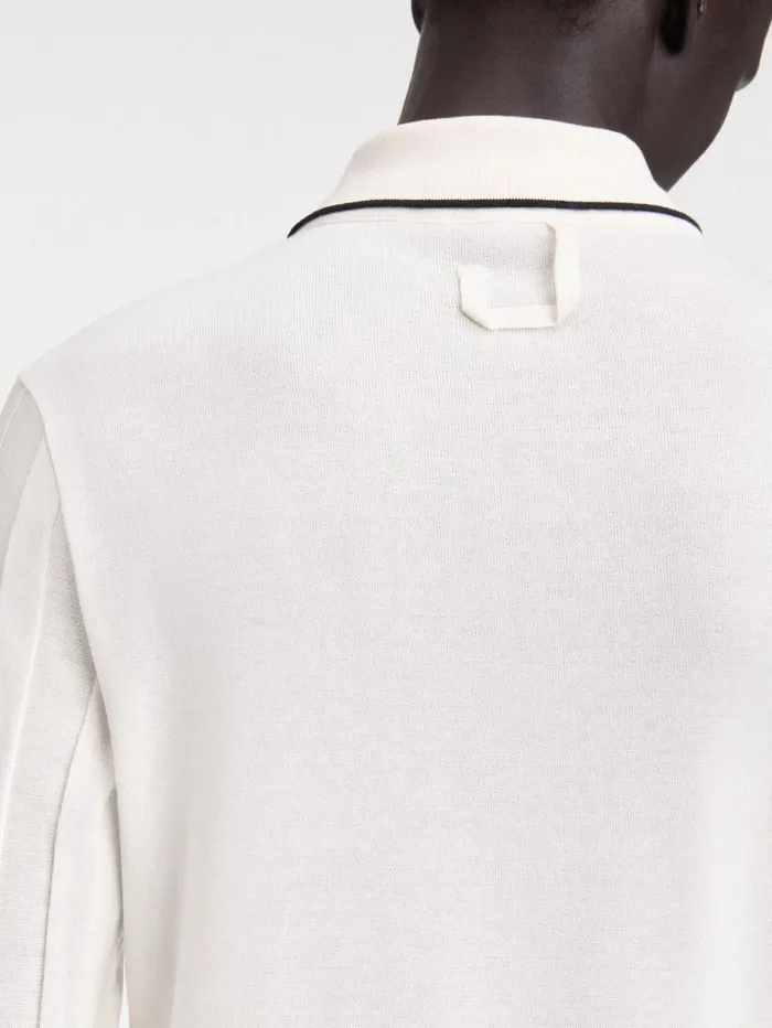 JACQUEMUS The Tricot Longsleeve Polo Shirt Offwhite Men Knits JACQUEMUS The Tricot Longsleeve Polo Shirt Offwhite Men Knits