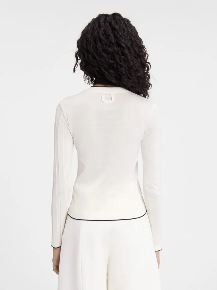 JACQUEMUS The Tricot Sweater Offwhite Women Tops and Shirts JACQUEMUS The Tricot Sweater Offwhite Women Tops and Shirts