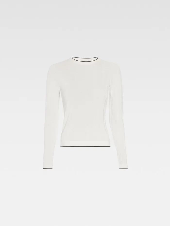 JACQUEMUS The Tricot Sweater Offwhite Women Tops and Shirts JACQUEMUS The Tricot Sweater Offwhite Women Tops and Shirts