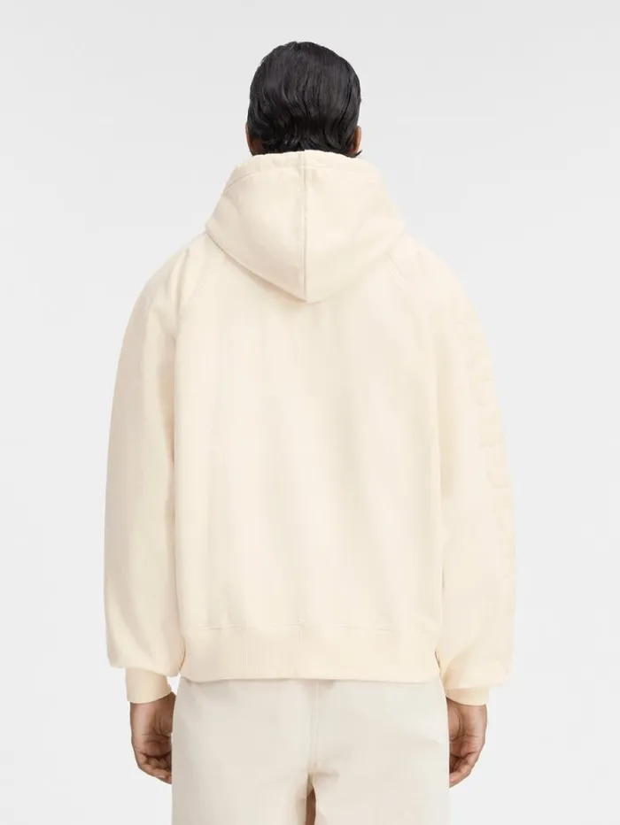 JACQUEMUS The Typo Hoodie Light Beige Men Sweatshirts and Joggings
