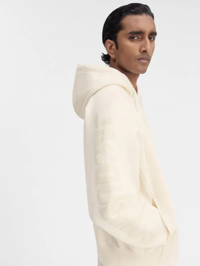 JACQUEMUS The Typo Hoodie Light Beige Men Sweatshirts and Joggings