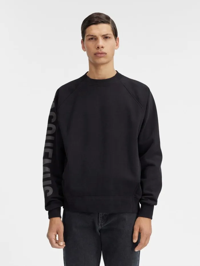 JACQUEMUS The Typo Sweatshirt Black Men Sweatshirts and Joggings