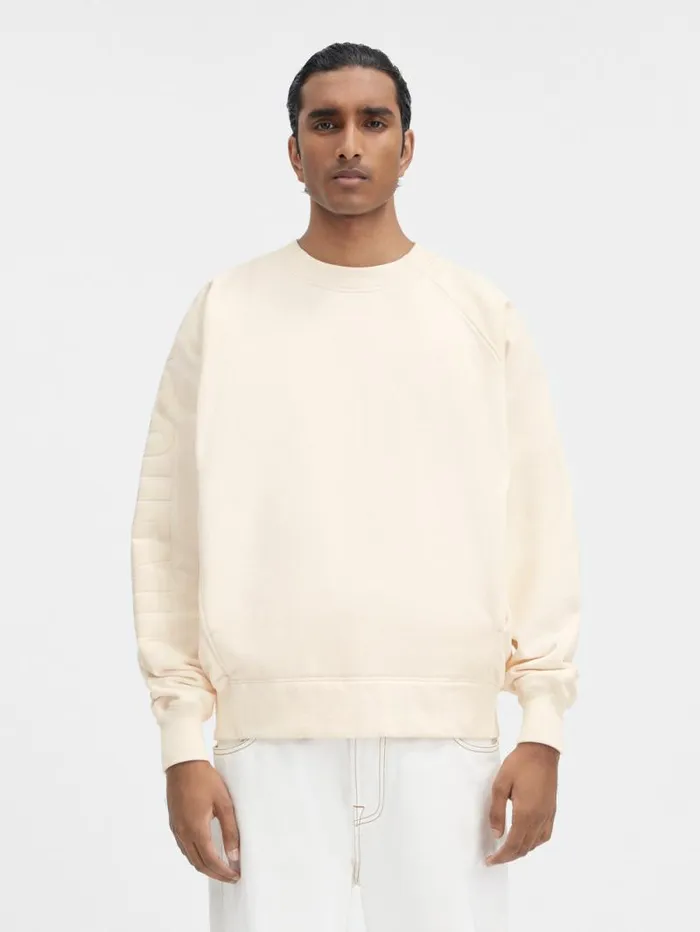 JACQUEMUS The Typo Sweatshirt Light Beige Men Sweatshirts and Joggings