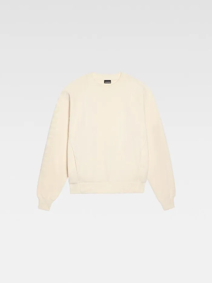 JACQUEMUS The Typo Sweatshirt Light Beige Men Sweatshirts and Joggings JACQUEMUS The Typo Sweatshirt Light Beige Men Sweatshirts and Joggings
