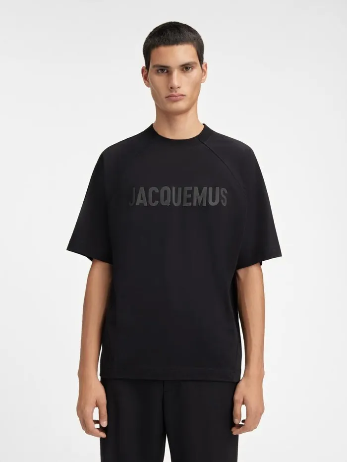 JACQUEMUS The Typo Tshirt Black Men Tshirts