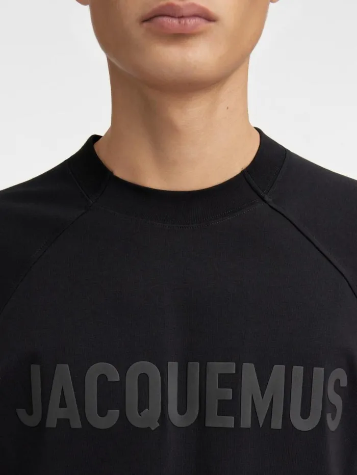 JACQUEMUS The Typo Tshirt Black Men Tshirts