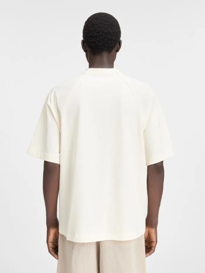 JACQUEMUS The Typo Tshirt Light Beige Men Tshirts JACQUEMUS The Typo Tshirt Light Beige Men Tshirts