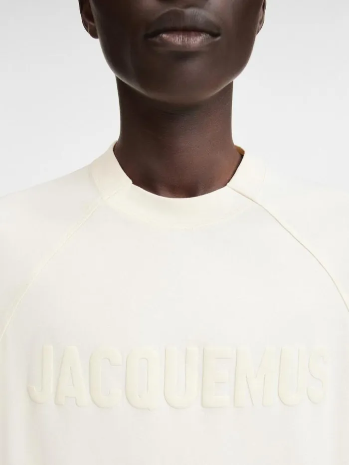 JACQUEMUS The Typo Tshirt Light Beige Men Tshirts JACQUEMUS The Typo Tshirt Light Beige Men Tshirts