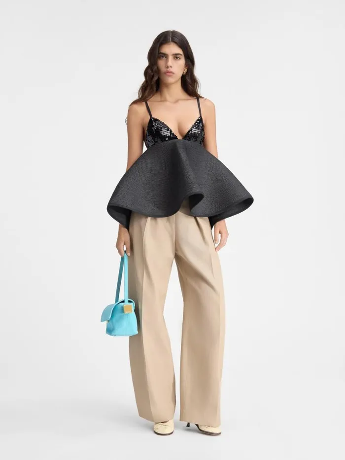 JACQUEMUS The Vela Top Black Women Tops and Shirts