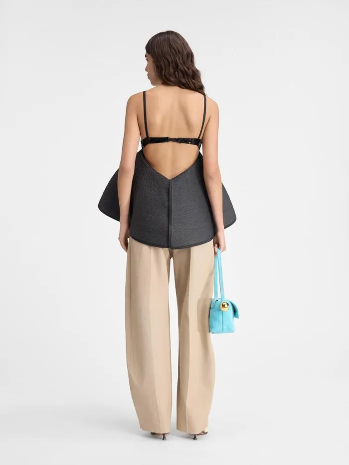 JACQUEMUS The Vela Top Black Women Tops and Shirts JACQUEMUS The Vela Top Black Women Tops and Shirts