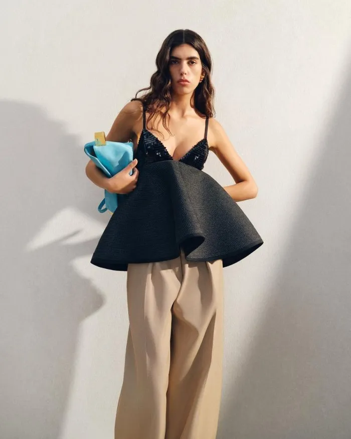 JACQUEMUS The Vela Top Black Women Tops and Shirts JACQUEMUS The Vela Top Black Women Tops and Shirts
