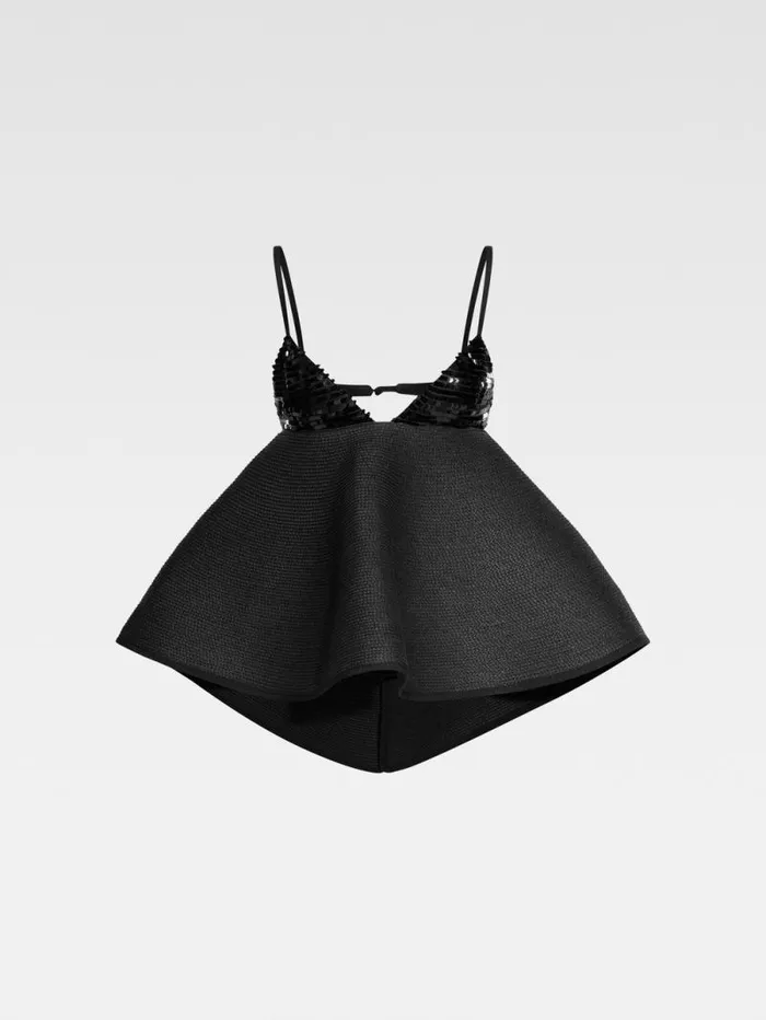 JACQUEMUS The Vela Top Black Women Tops and Shirts JACQUEMUS The Vela Top Black Women Tops and Shirts