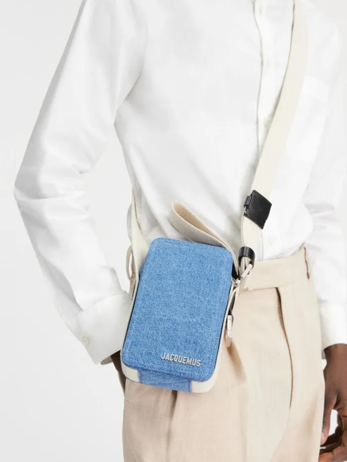 JACQUEMUS The Vertical Cuerda Blue WomenMen Crossbody and Handbags