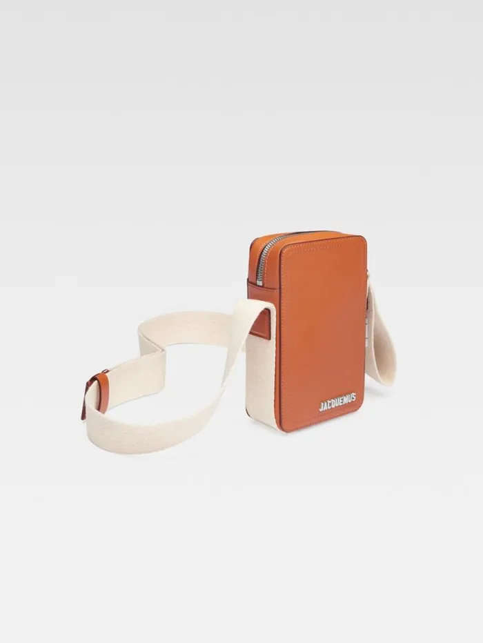 JACQUEMUS The Vertical Cuerda Light Brown Men Bags