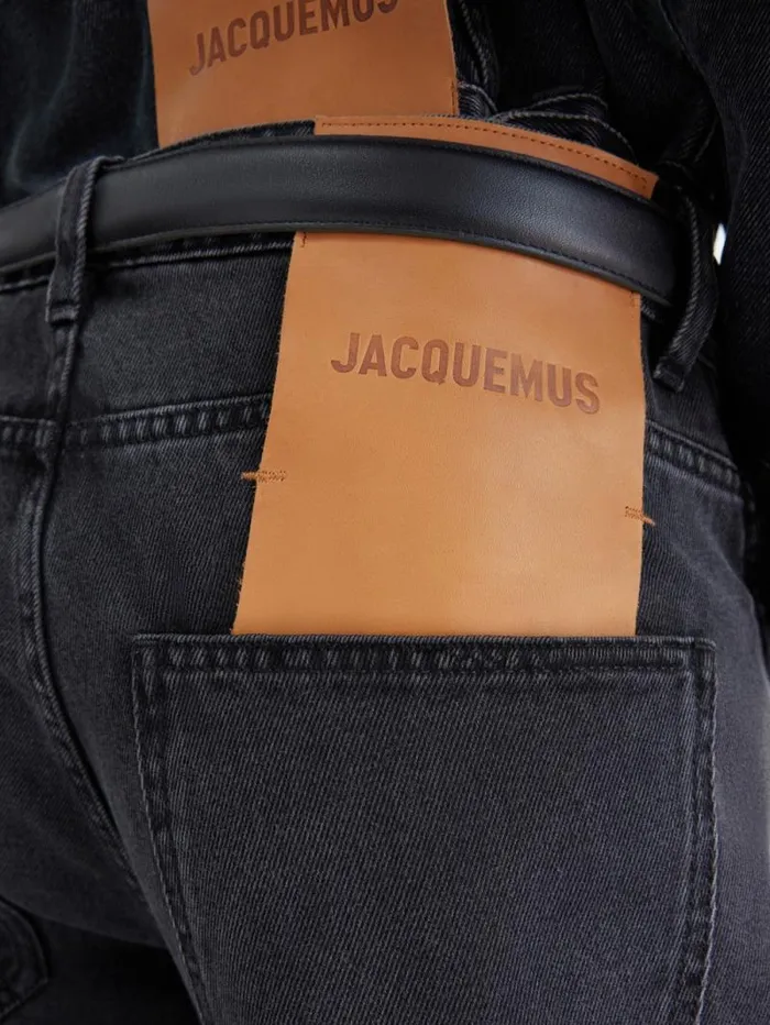 JACQUEMUS The Wide DeNmes Denim Pants Black Men Denim